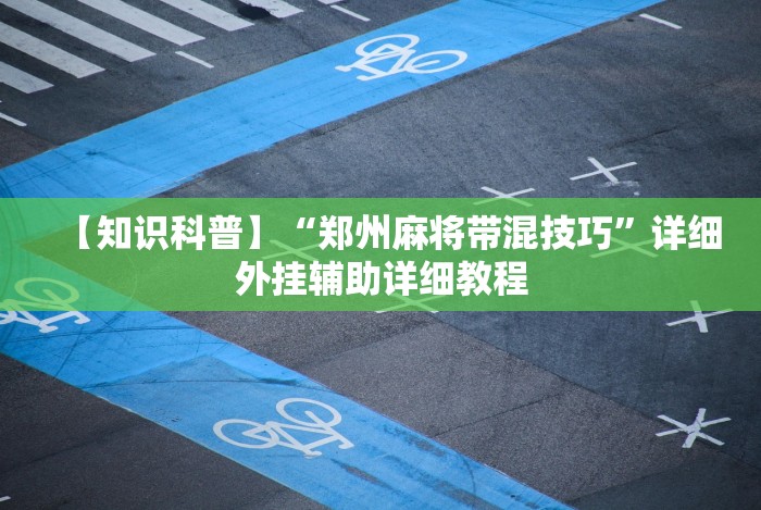 【知识科普】“郑州麻将带混技巧”详细外挂辅助详细教程