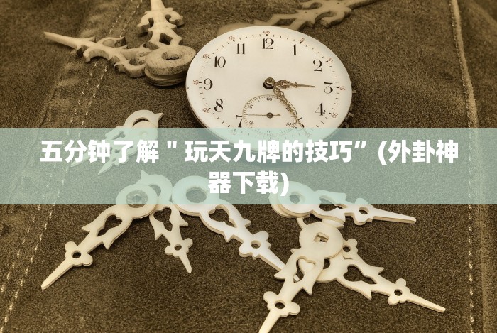 五分钟了解＂玩天九牌的技巧”(外卦神器下载)