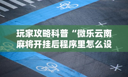 玩家攻略科普“微乐云南麻将开挂后程序里怎么设置”详细辅助透视