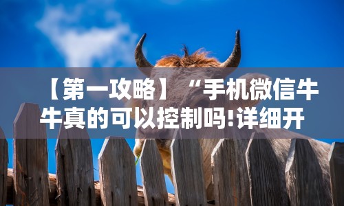【第一攻略】“手机微信牛牛真的可以控制吗!详细开挂教程
